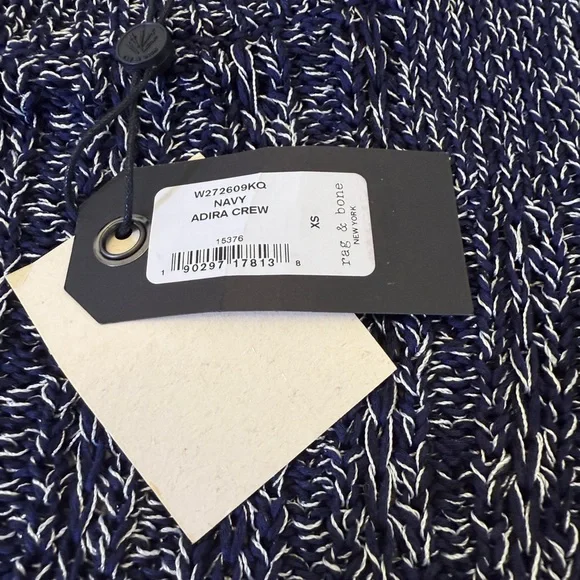 Rag & Bone Adira Marled Cable Knit Crewneck Sweater Size XS - Picture 4 of 8